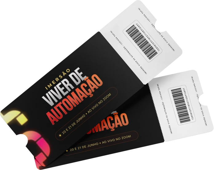 Mockup do ingresso da imersão
