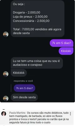 Depoimento de aluno sobre automação