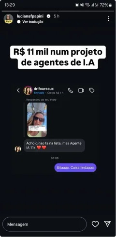 Depoimento de aluno sobre automação